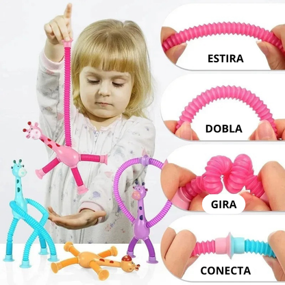 Potencia su inteligencia con el Montessori Sensory Kit™ 🧠  4 Jirafas Sensoriales + 12 masitas + Gorila antiestres 🎁